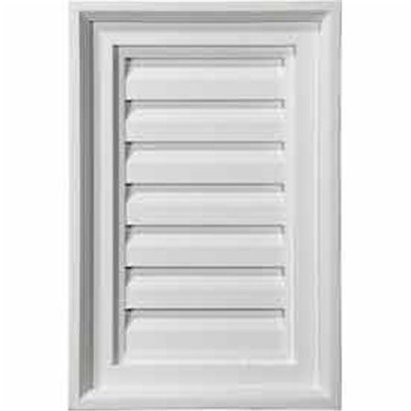 DWELLINGDESIGNS 15 In. W X 24 In. H Vertical Gable Vent Louver, Decorative accents DW2242987